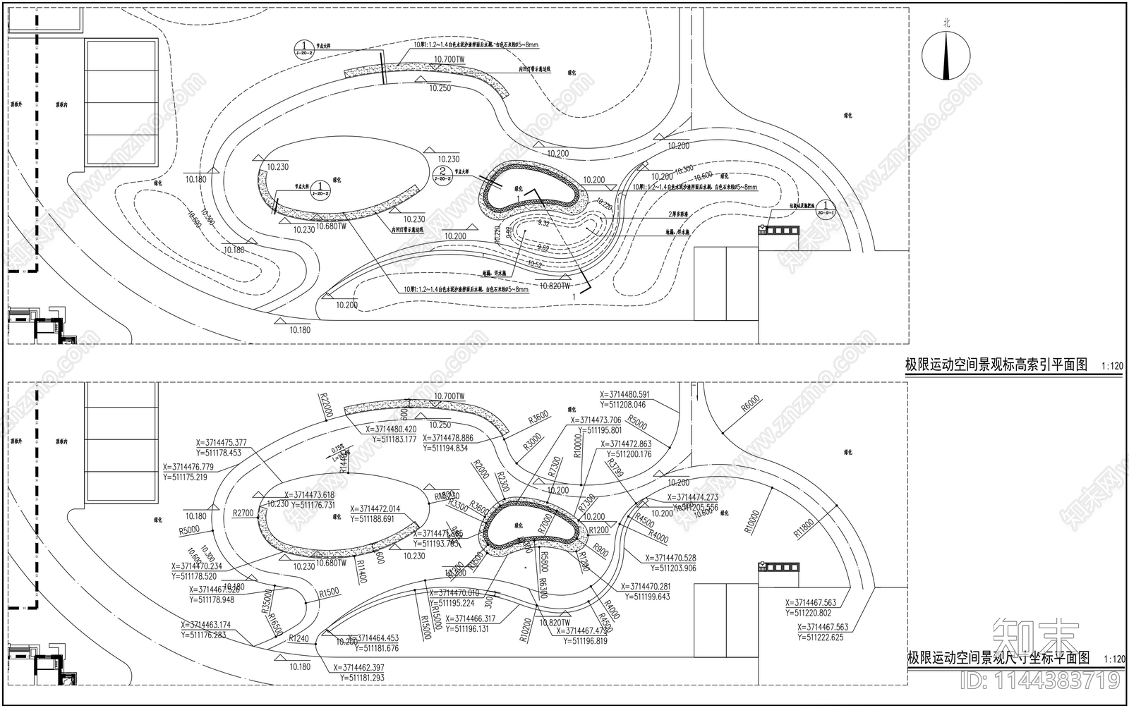 极限运动空间景观cad施工图下载【ID:1144383719】