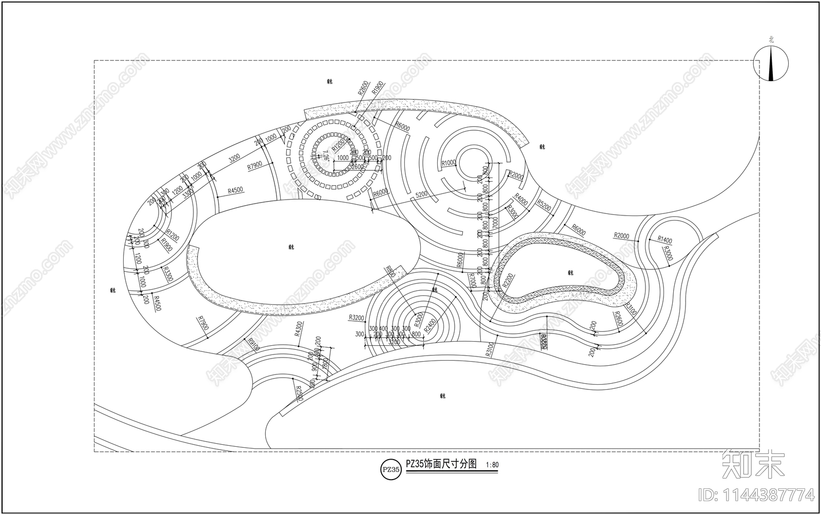 特色休闲场地景观cad施工图下载【ID:1144387774】