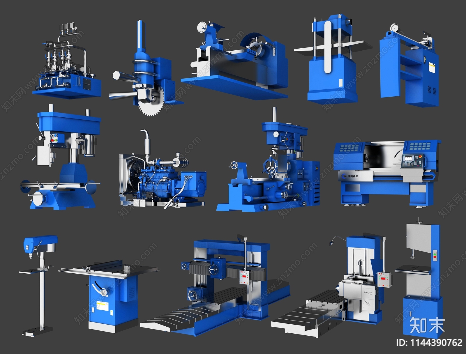 现代数控机床3D模型下载【ID:1144390762】