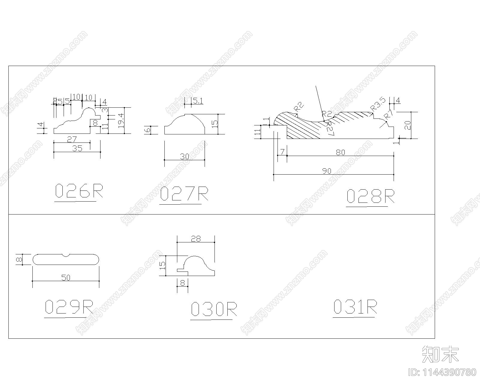室内门cad施工图下载【ID:1144390780】