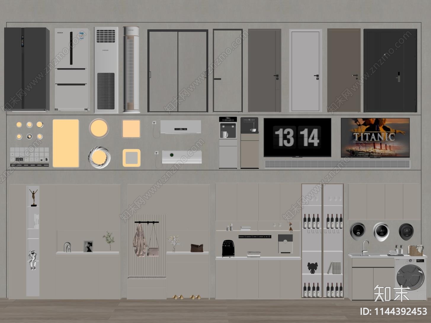 家用电器组合SU模型下载【ID:1144392453】