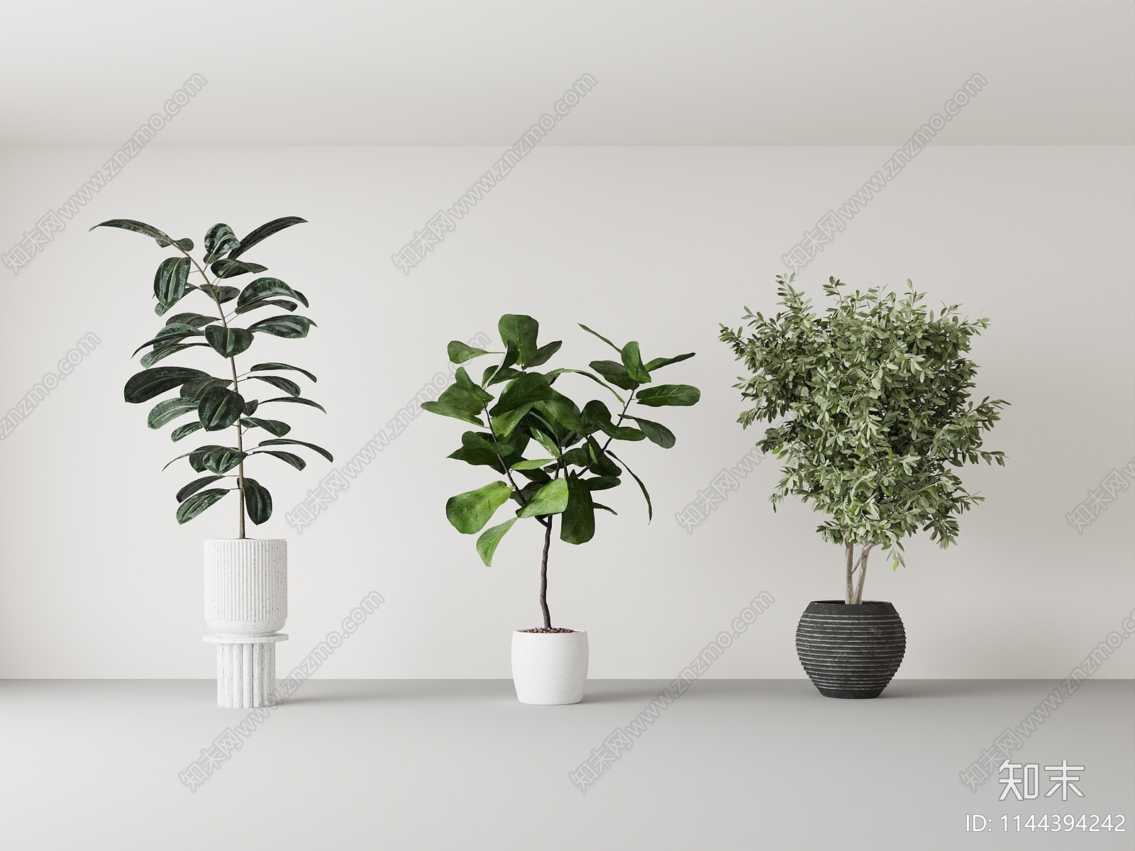 绿植盆栽组合3D模型下载【ID:1144394242】