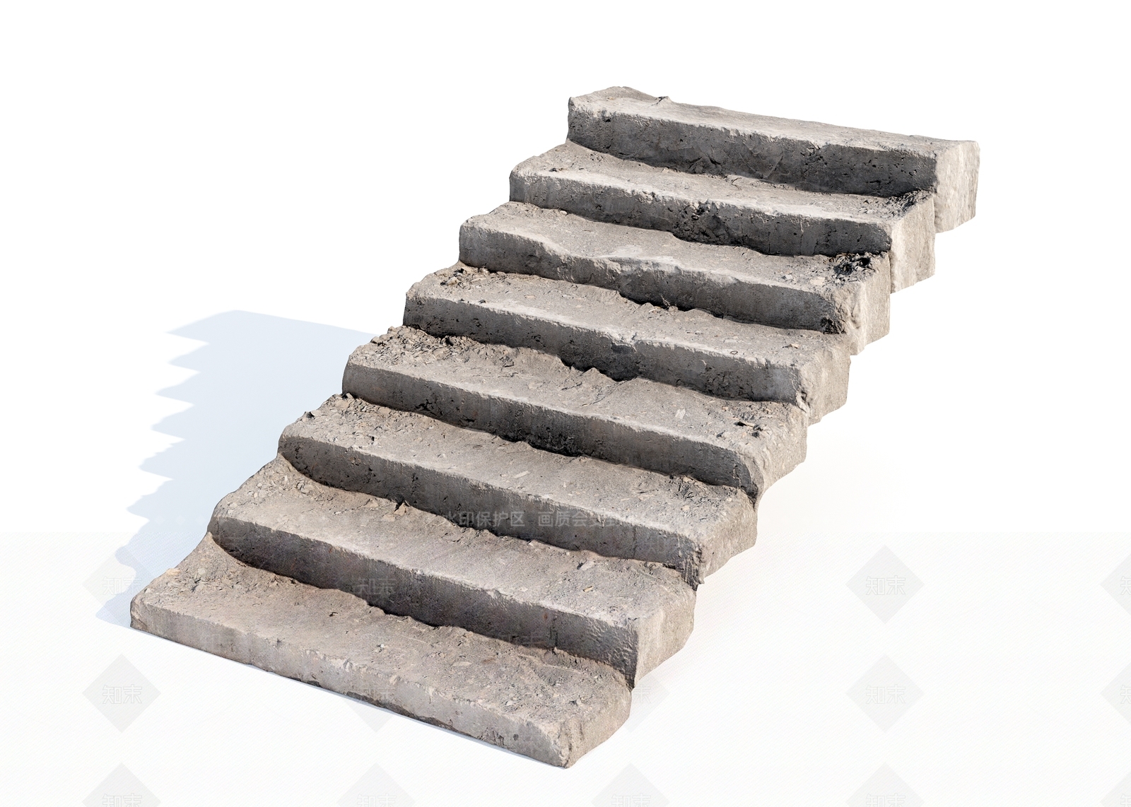混泥土楼梯3D模型下载【ID:1144395528】