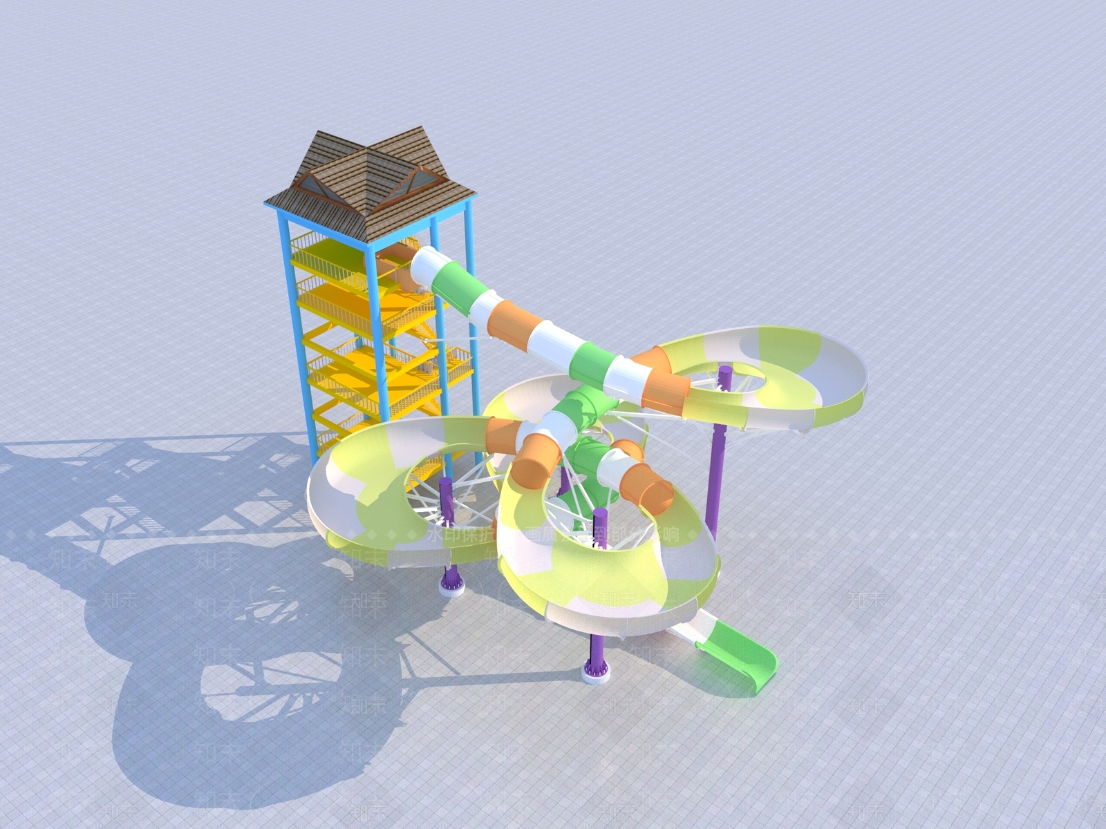 百魅花王滑梯3D模型下载【ID:1144401820】
