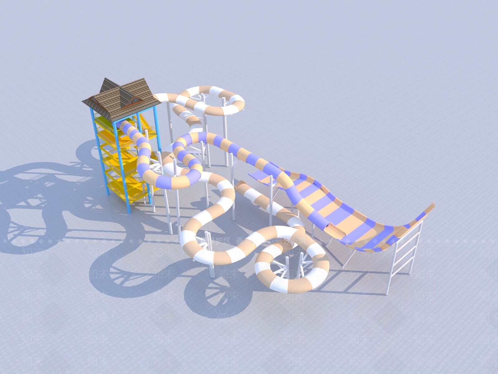 合家欢滑滑梯3D模型下载【ID:1144401987】