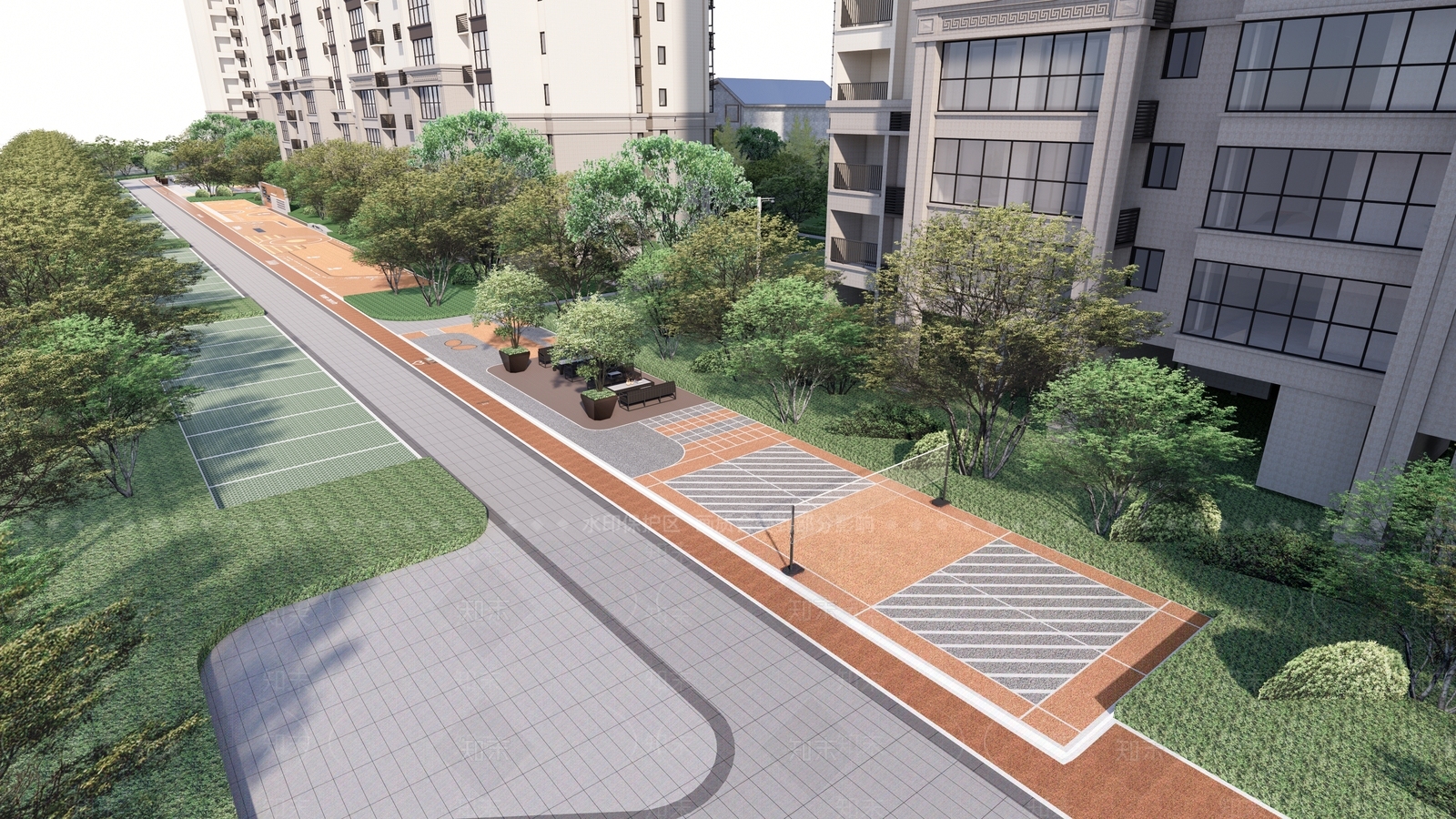现代住宅小区登高面SU模型下载【ID:1144408854】