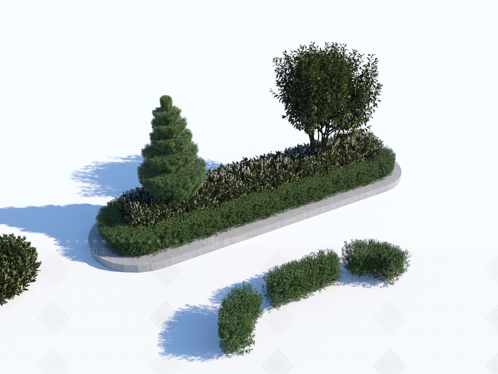 花坛3D模型下载【ID:1144410572】