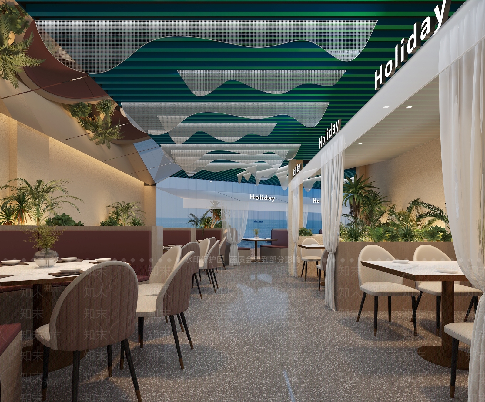 现代音乐餐厅3D模型下载【ID:1144425874】
