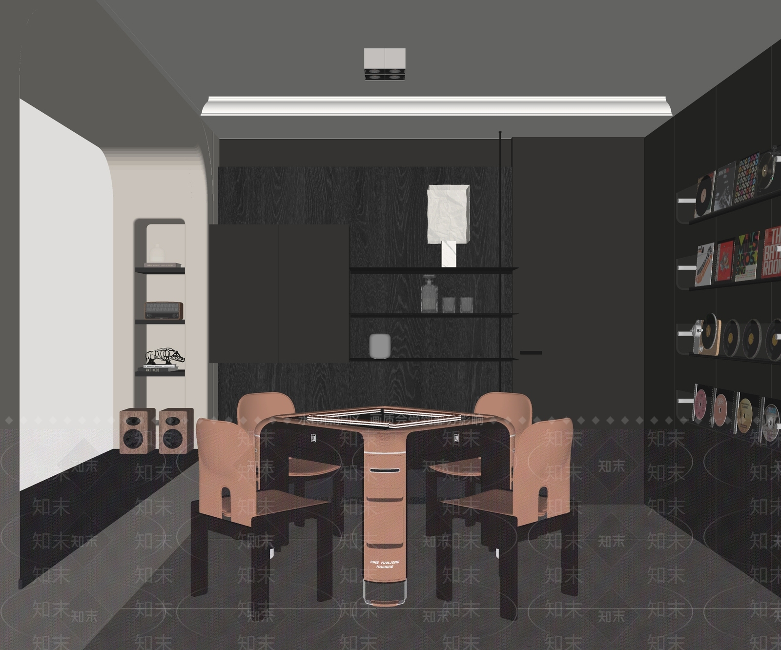 现代棋牌室SU模型下载【ID:1144430827】