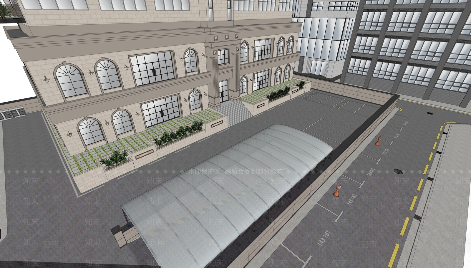 现代城市市政街道公路SU模型下载【ID:1144434478】