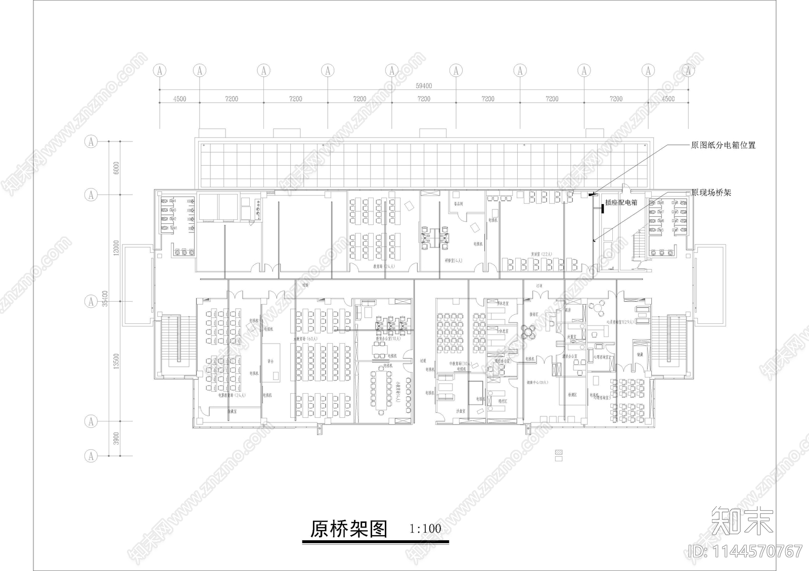 南京学院餐厅电气cad施工图下载【ID:1144570767】