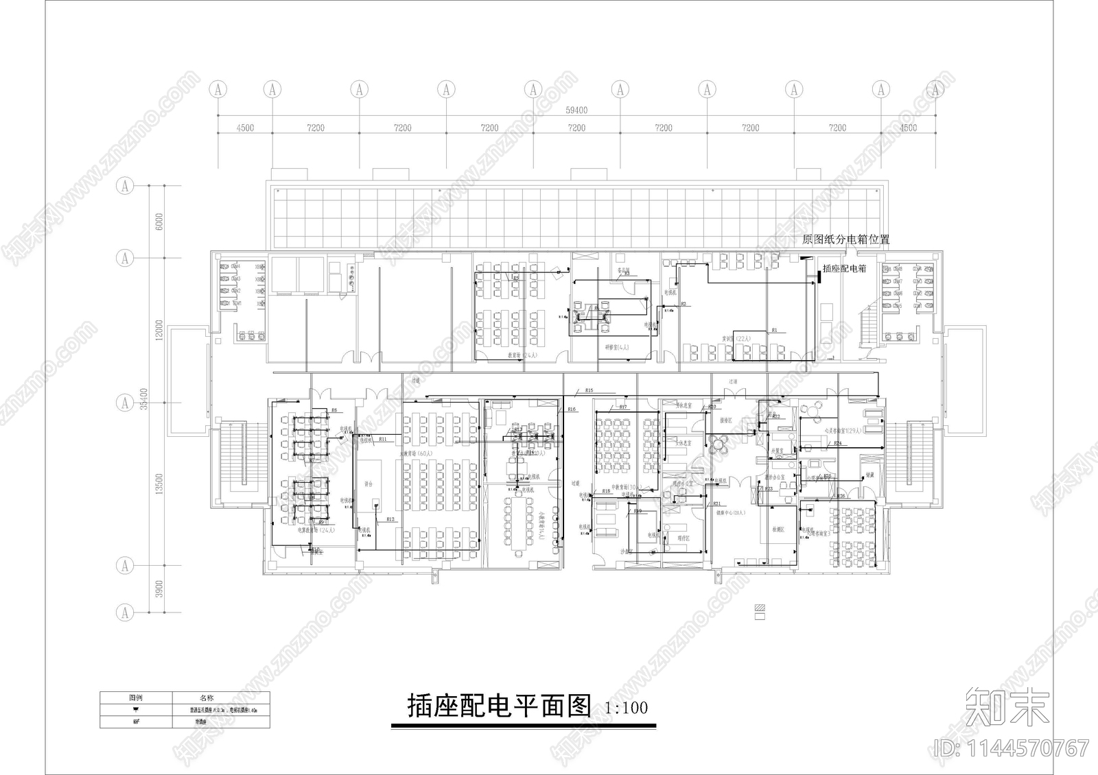 南京学院餐厅电气cad施工图下载【ID:1144570767】