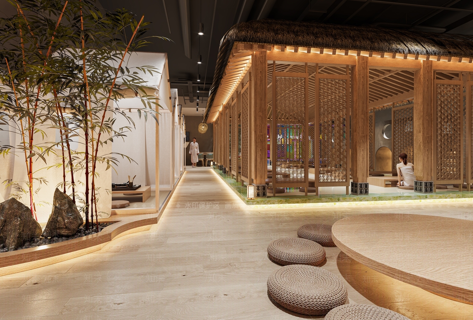 现代洗浴中心3D模型下载【ID:1144448388】