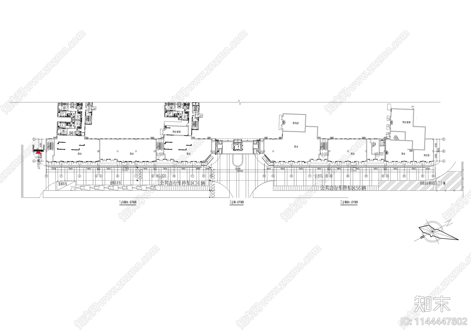 商业建筑cad施工图下载【ID:1144447802】