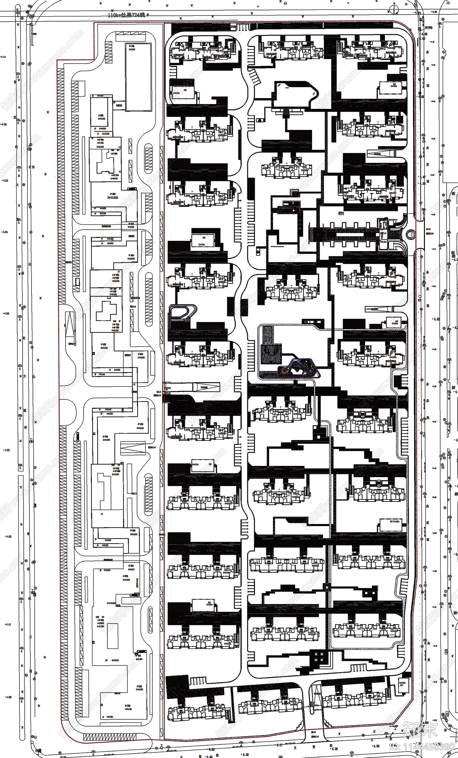 儿童活动场地景观cad施工图下载【ID:1144450390】