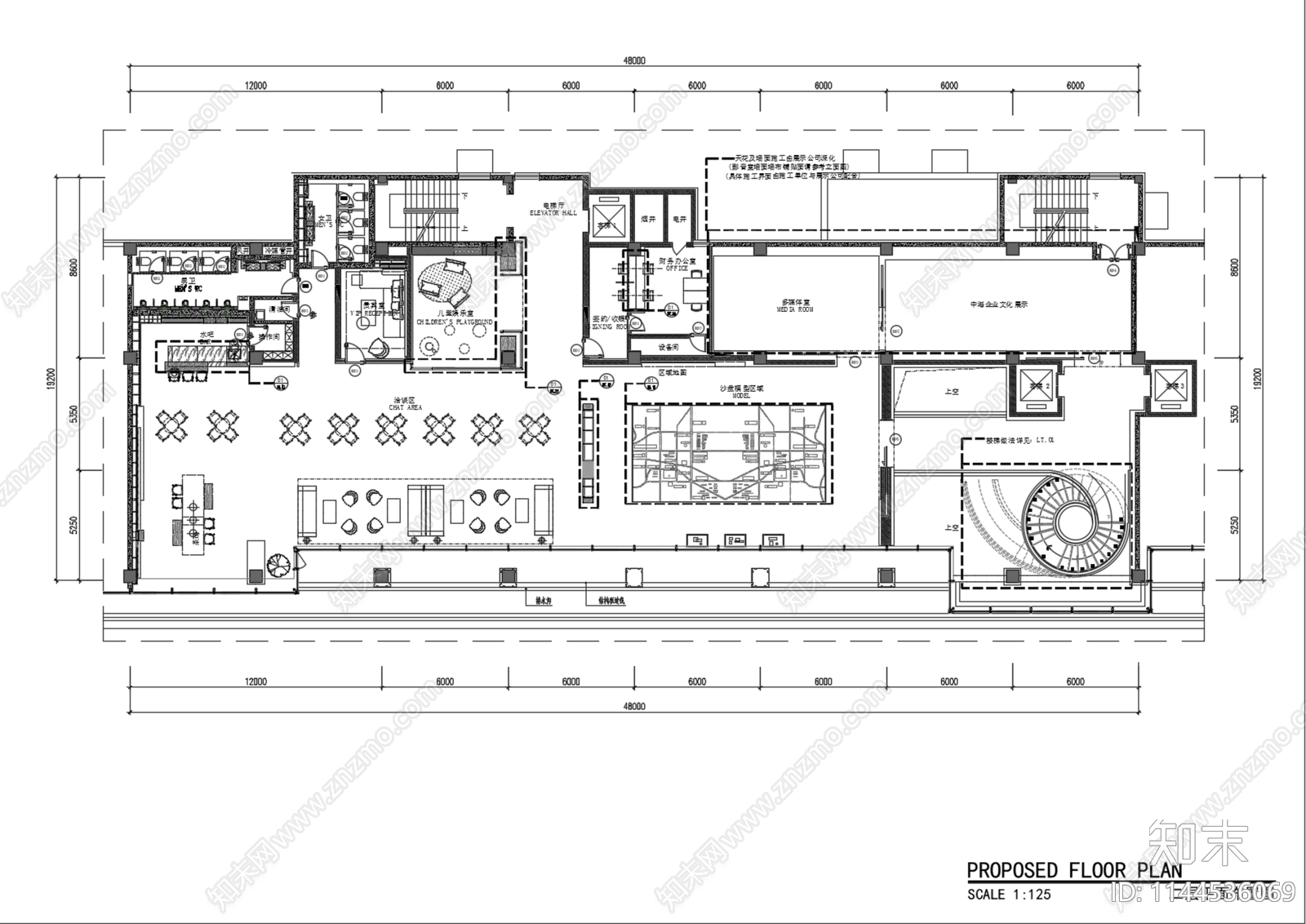 丹健设计天津中海售楼处室内cad施工图下载【ID:1144536069】