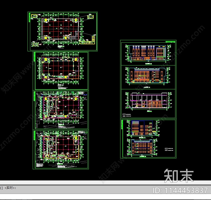 学生食堂建筑cad施工图下载【ID:1144453837】