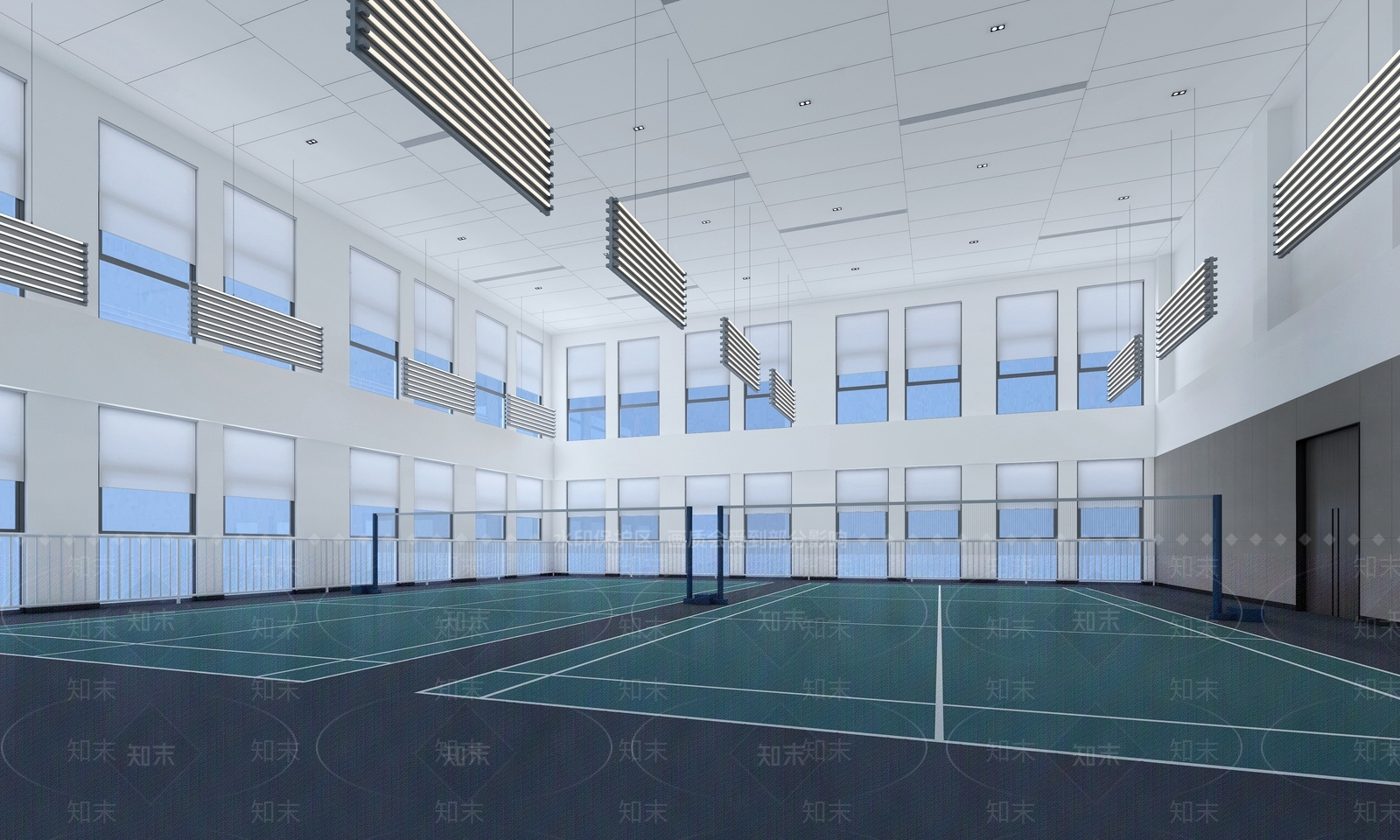 现代羽毛球场馆3D模型下载【ID:1144457185】