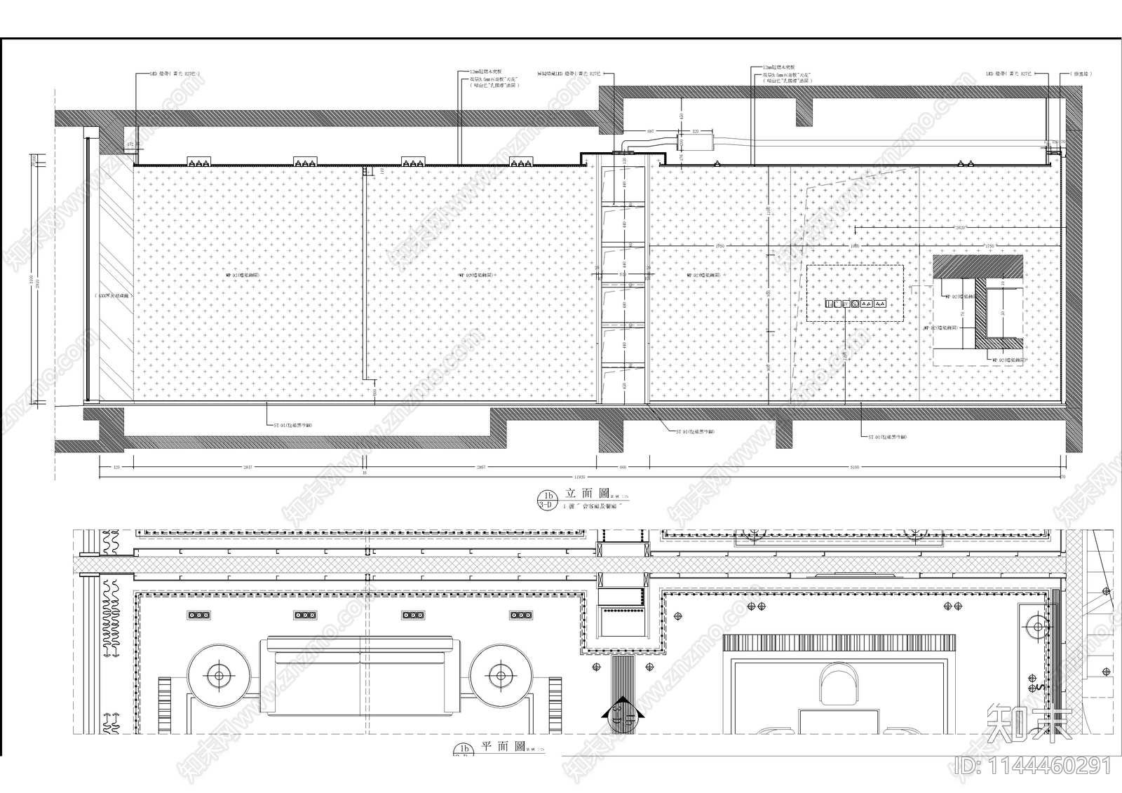 2000平私人别墅室内cad施工图下载【ID:1144460291】