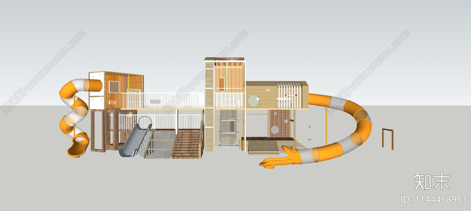 儿童滑滑梯SU模型下载【ID:1144468951】