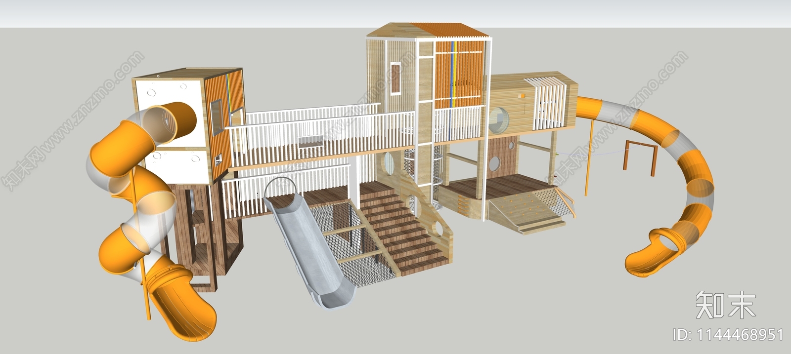 儿童滑滑梯SU模型下载【ID:1144468951】