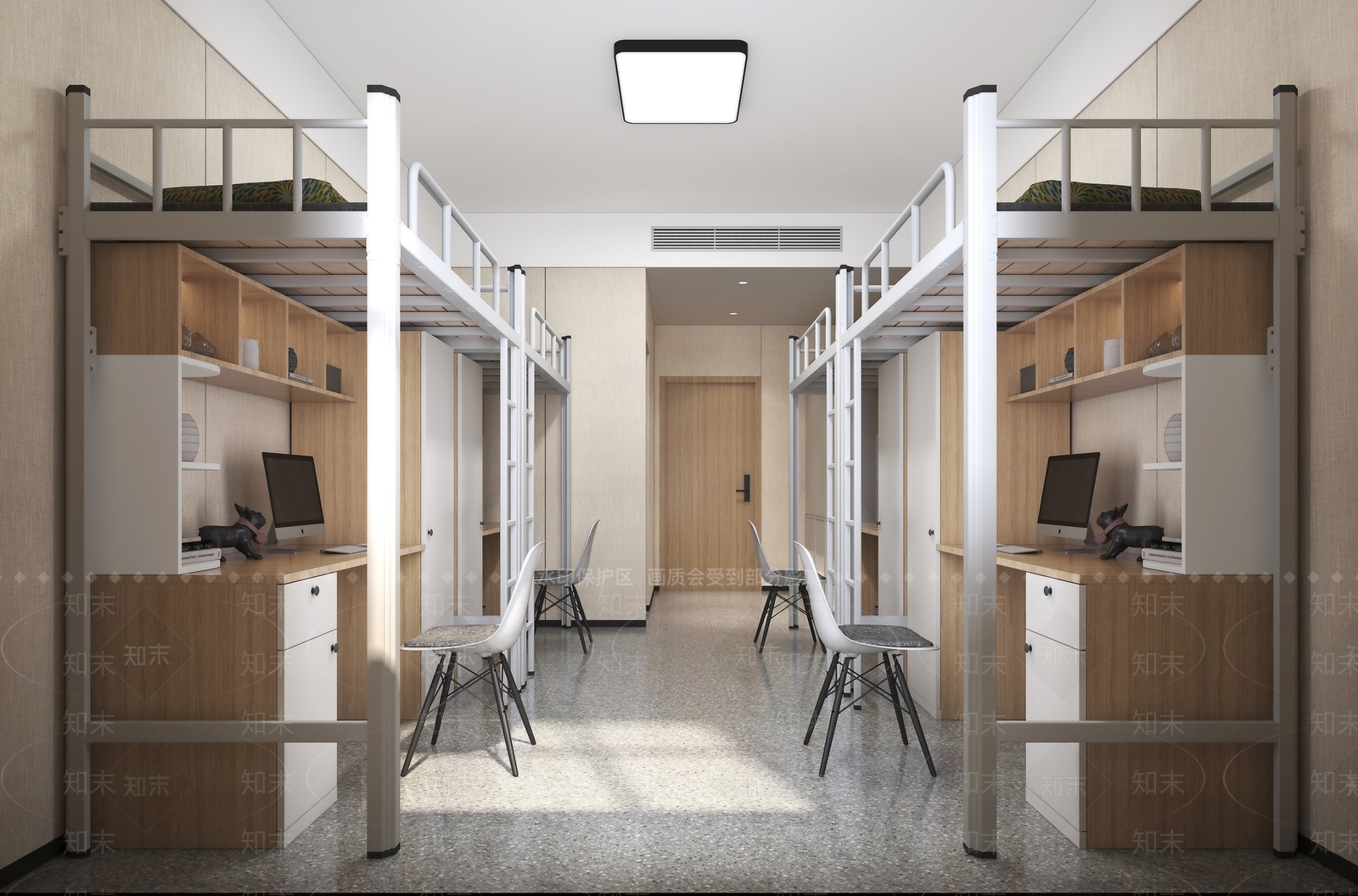 现代员工宿舍SU模型下载【ID:1144729276】