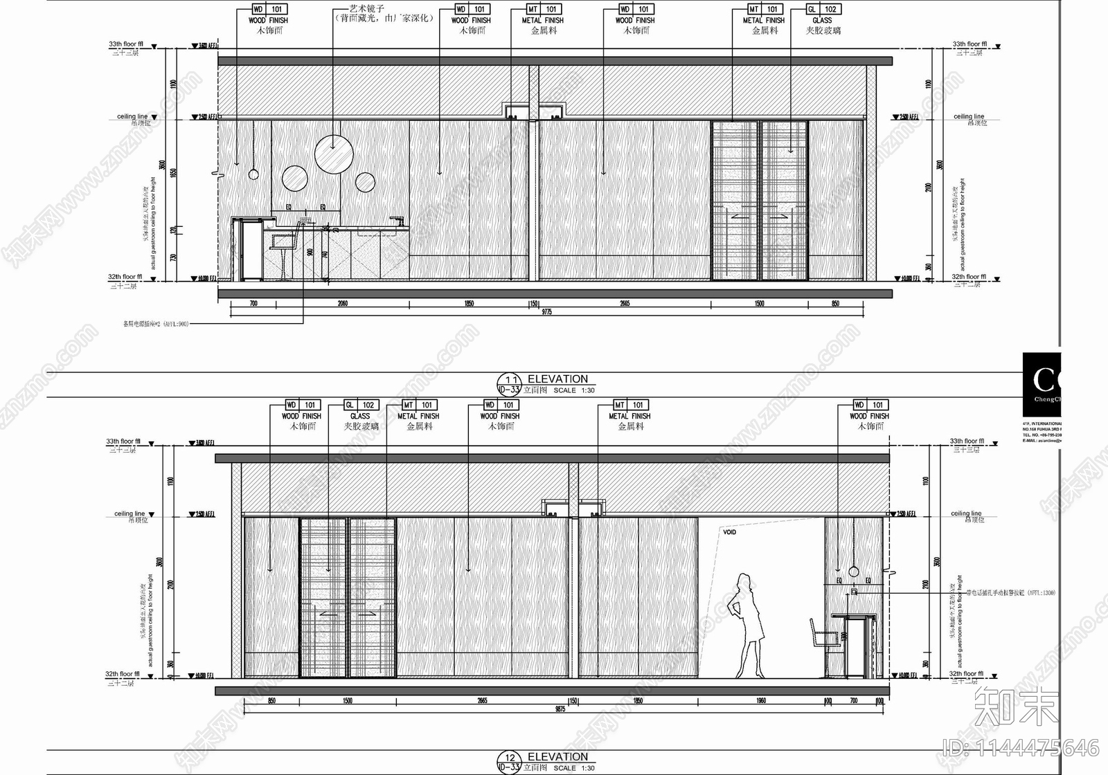 450㎡复式别墅室内cad施工图下载【ID:1144475646】