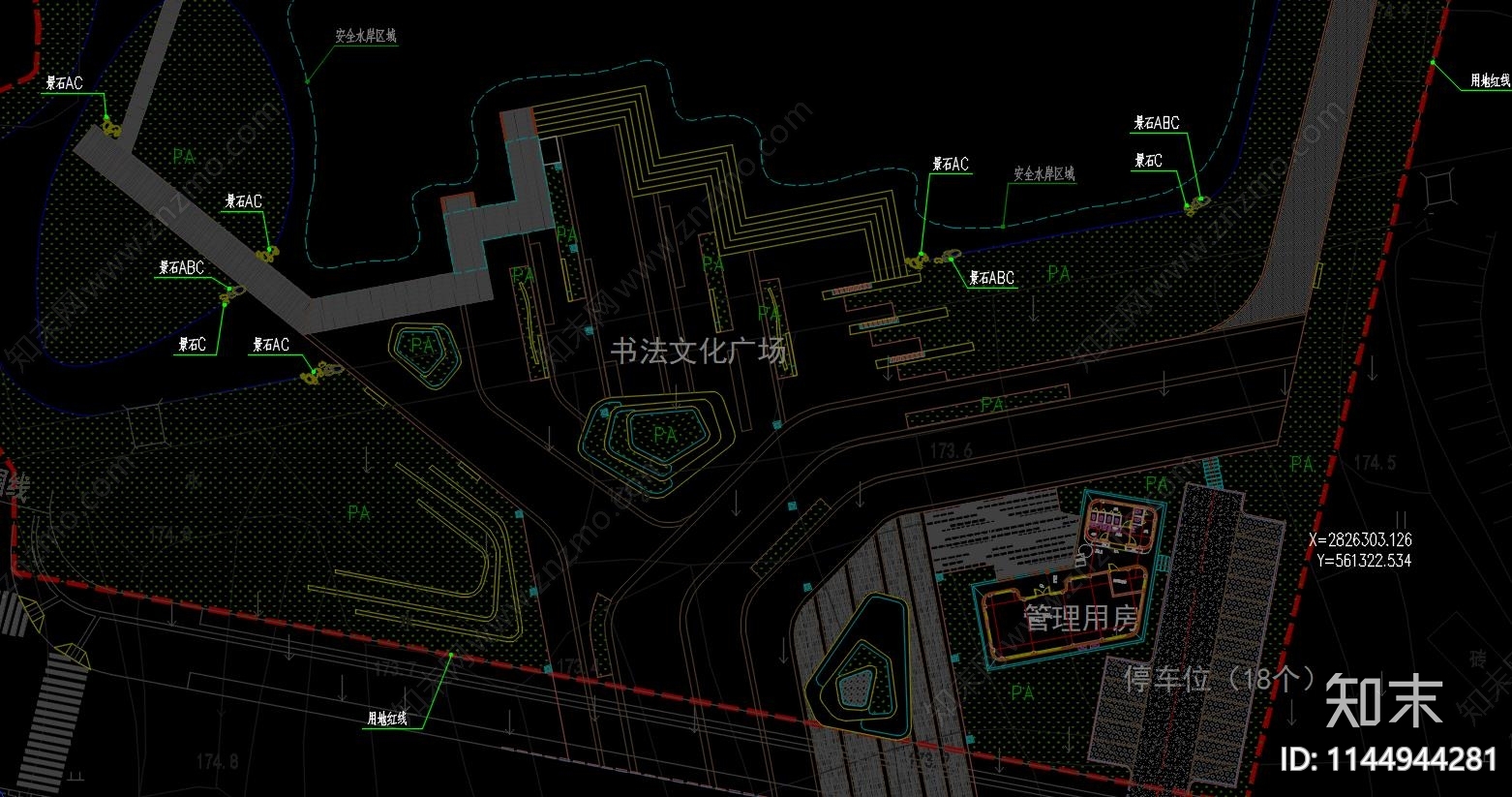 湖南永州道县绍基公园景观平面图cad施工图下载【ID:1144944281】