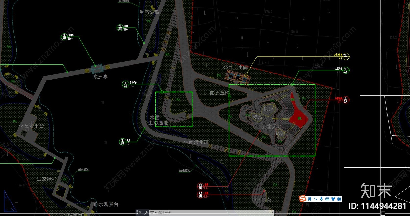 湖南永州道县绍基公园景观平面图cad施工图下载【ID:1144944281】