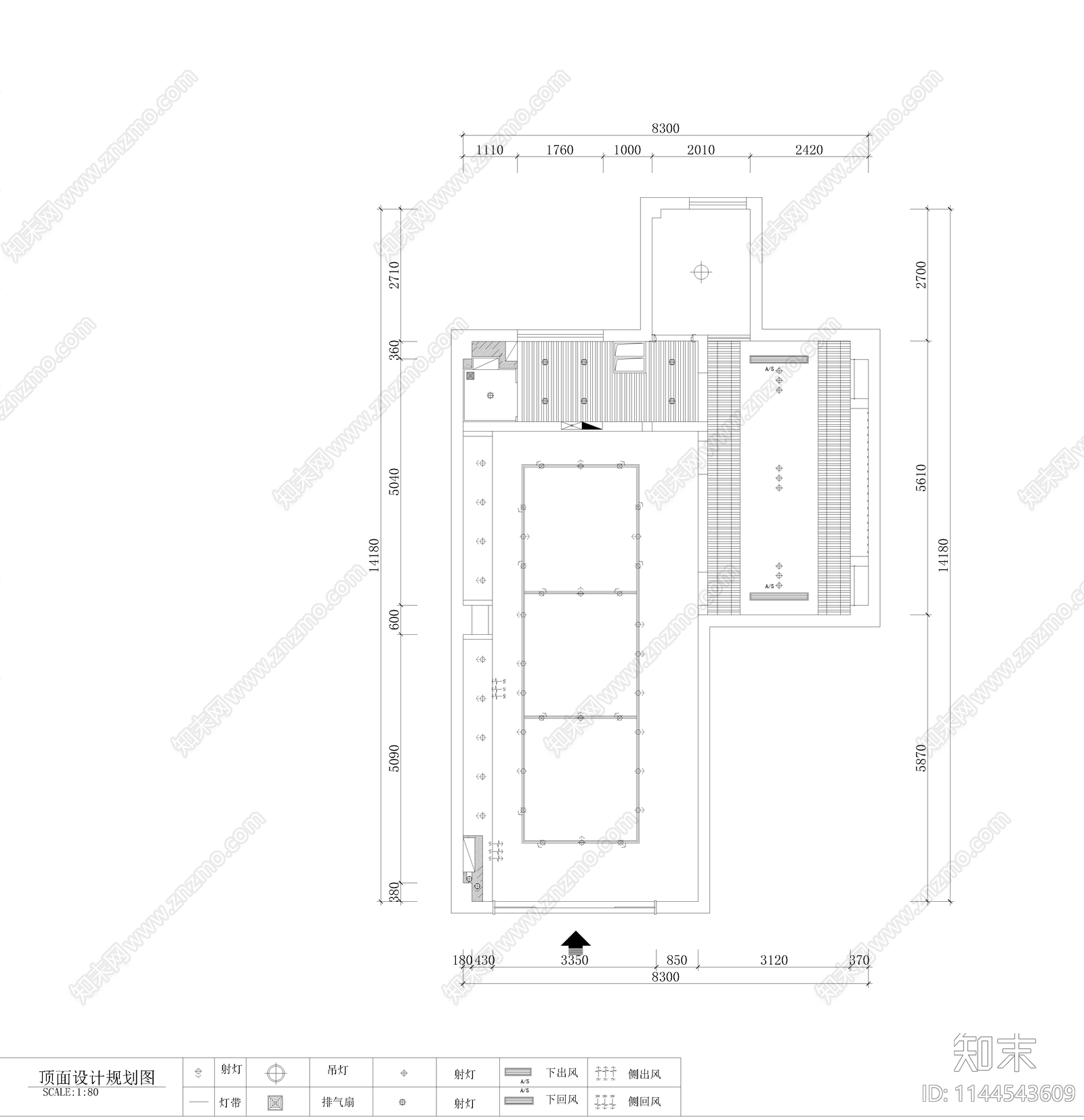 乐器行室内cad施工图下载【ID:1144543609】