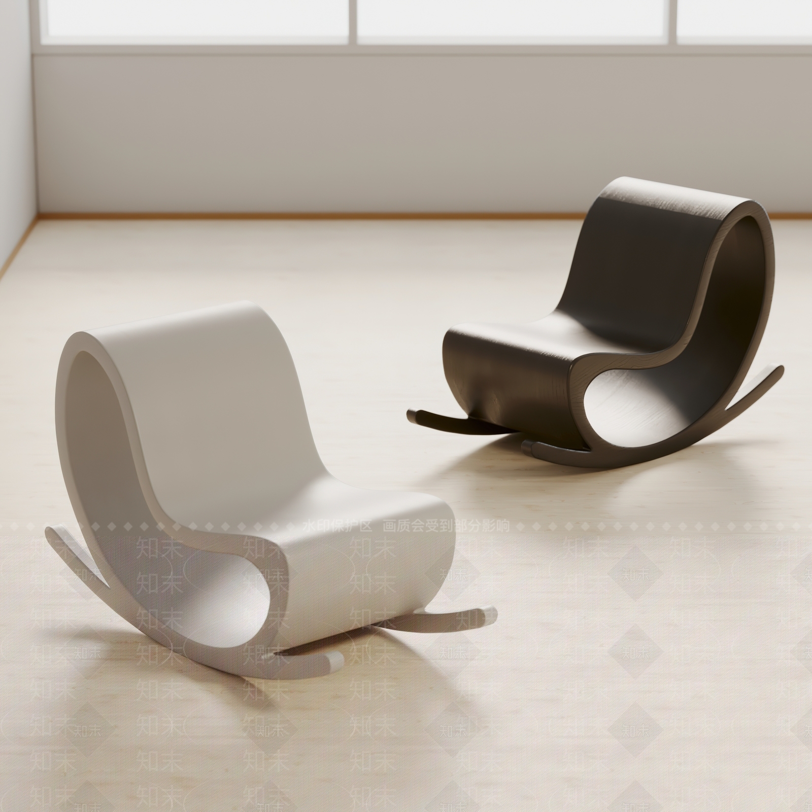 现代木马摇椅3D模型下载【ID:1144484454】