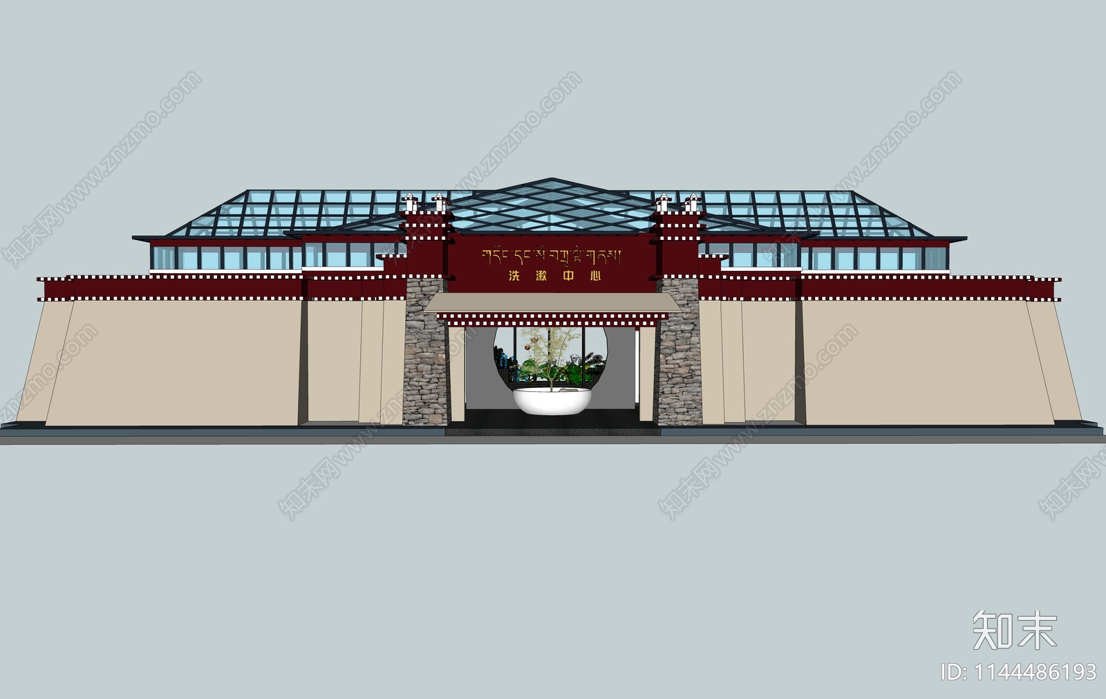 现代风格建筑SU模型下载【ID:1144486193】