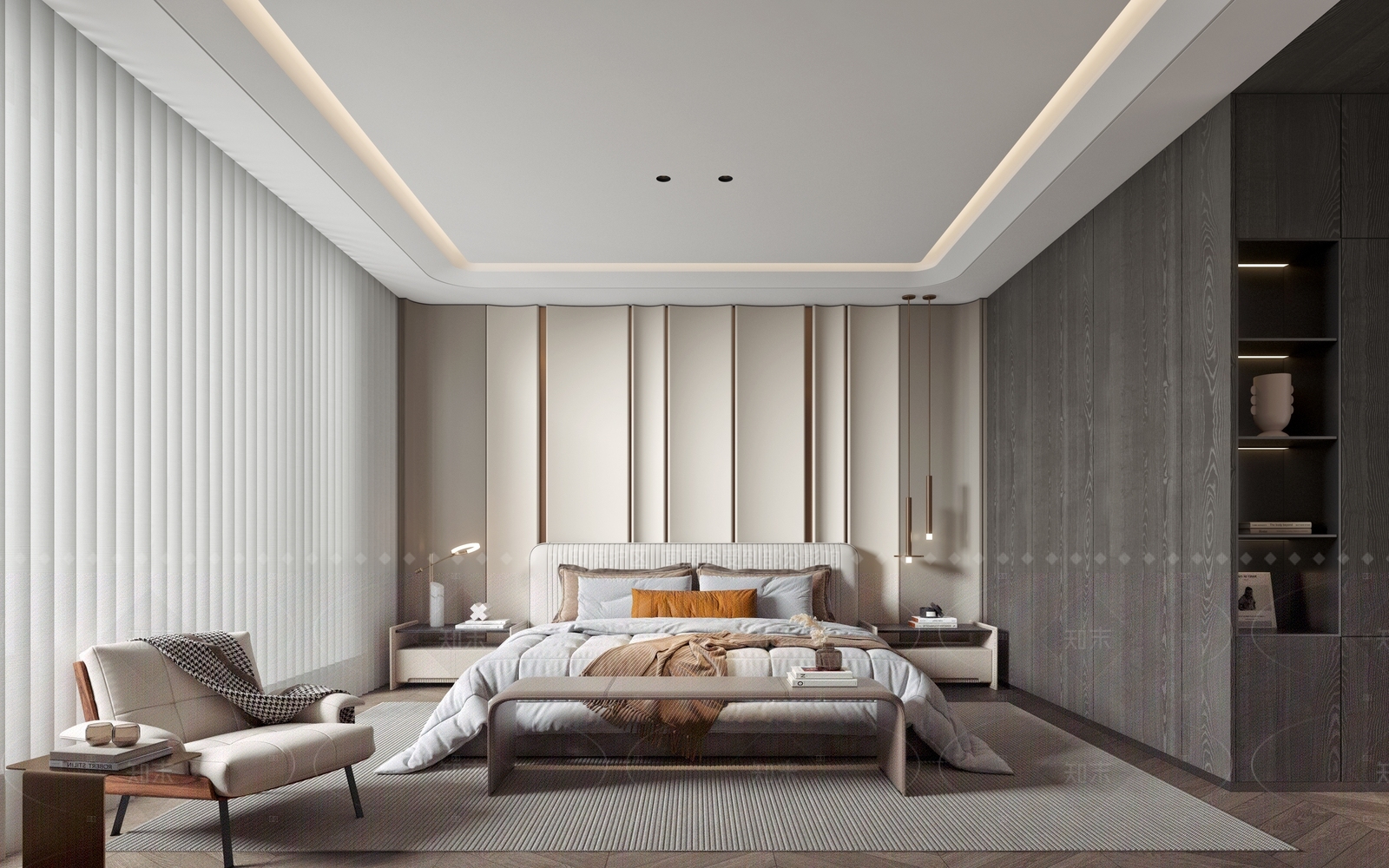 现代家居卧室SU模型下载【ID:1215992866】