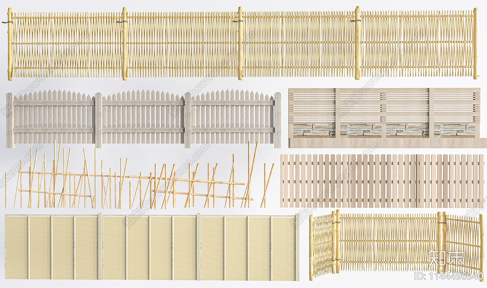 现代篱笆围墙SU模型下载【ID:1144496940】