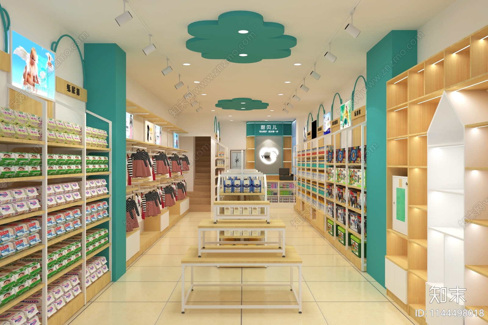 现代母婴店SU模型下载【ID:1144498018】