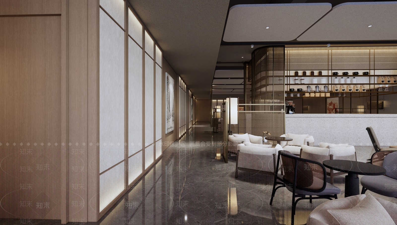 现代酒店休息区SU模型下载【ID:1144754100】