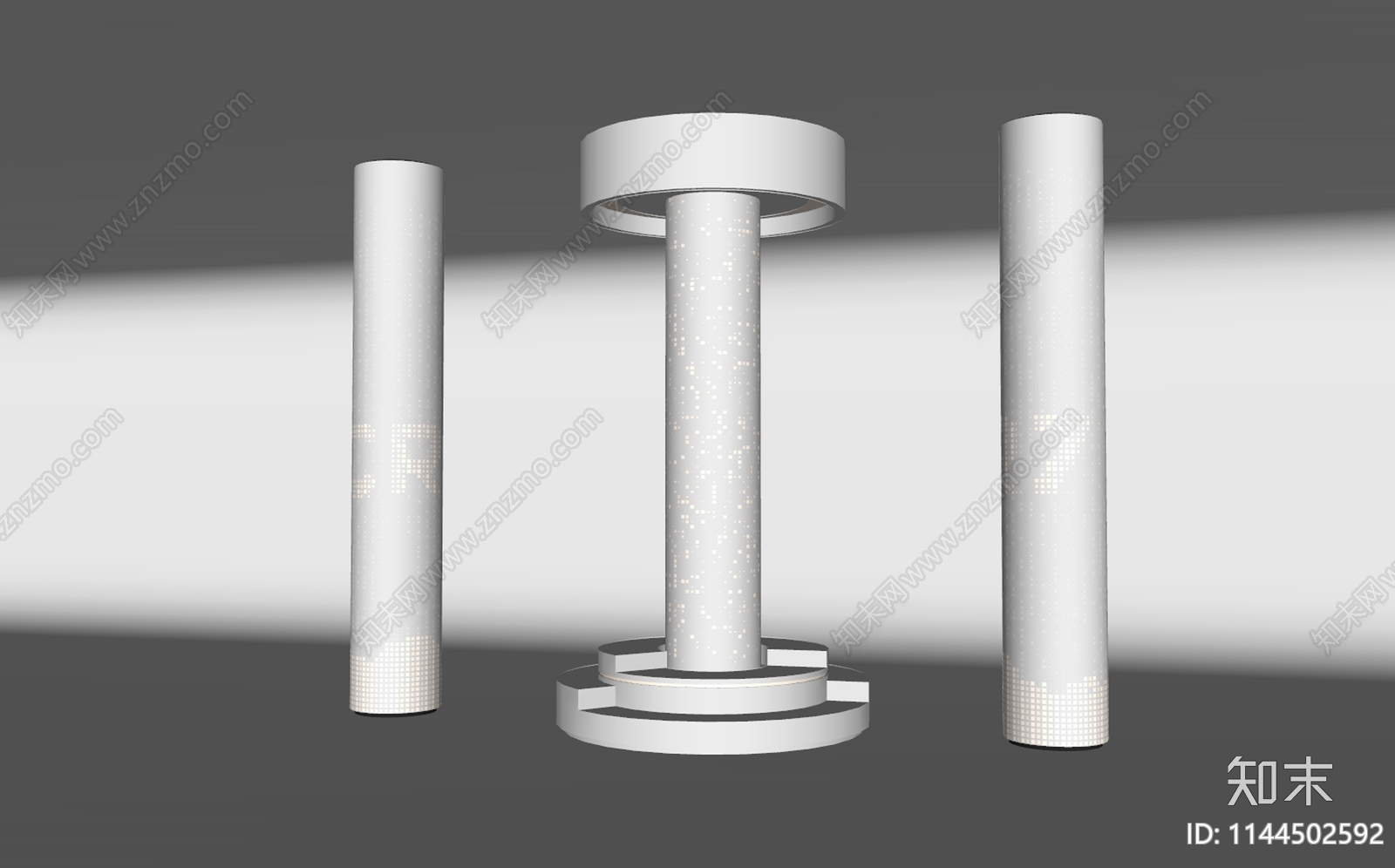 现代装饰柱SU模型下载【ID:1144502592】