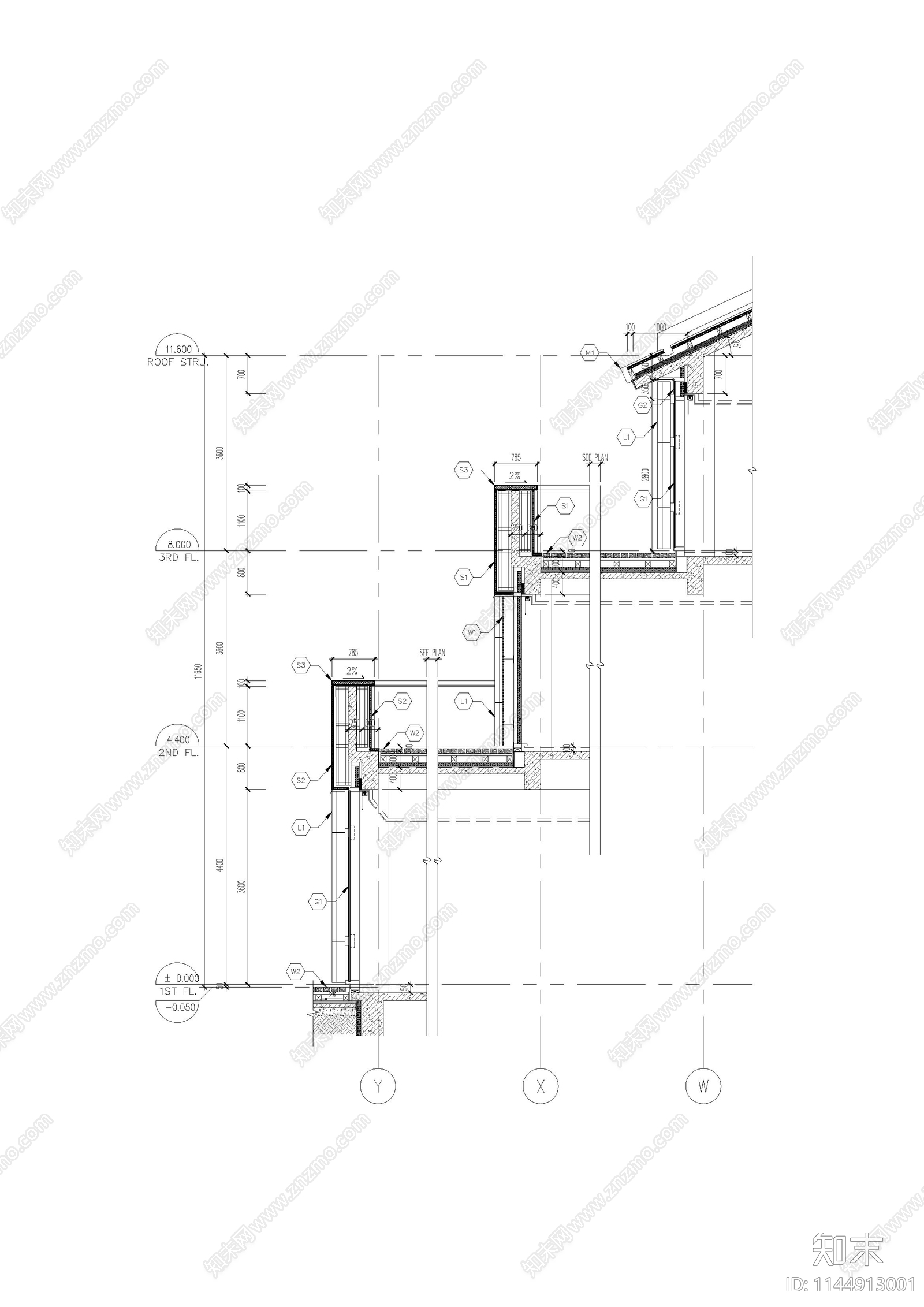 苏州姑苏会中式别墅建筑cad施工图下载【ID:1144913001】