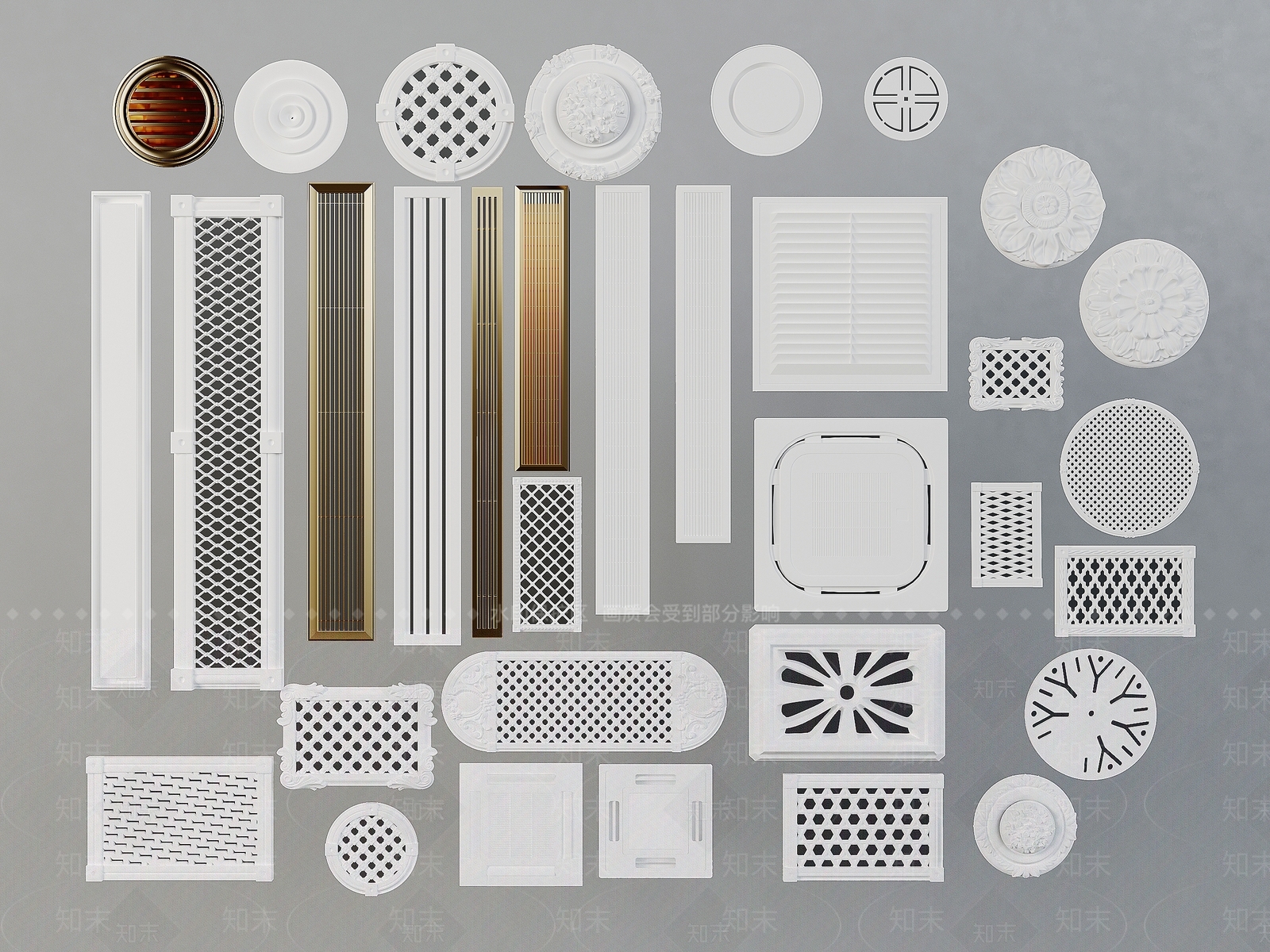 中央空调出风口3D模型下载【ID:1144510472】