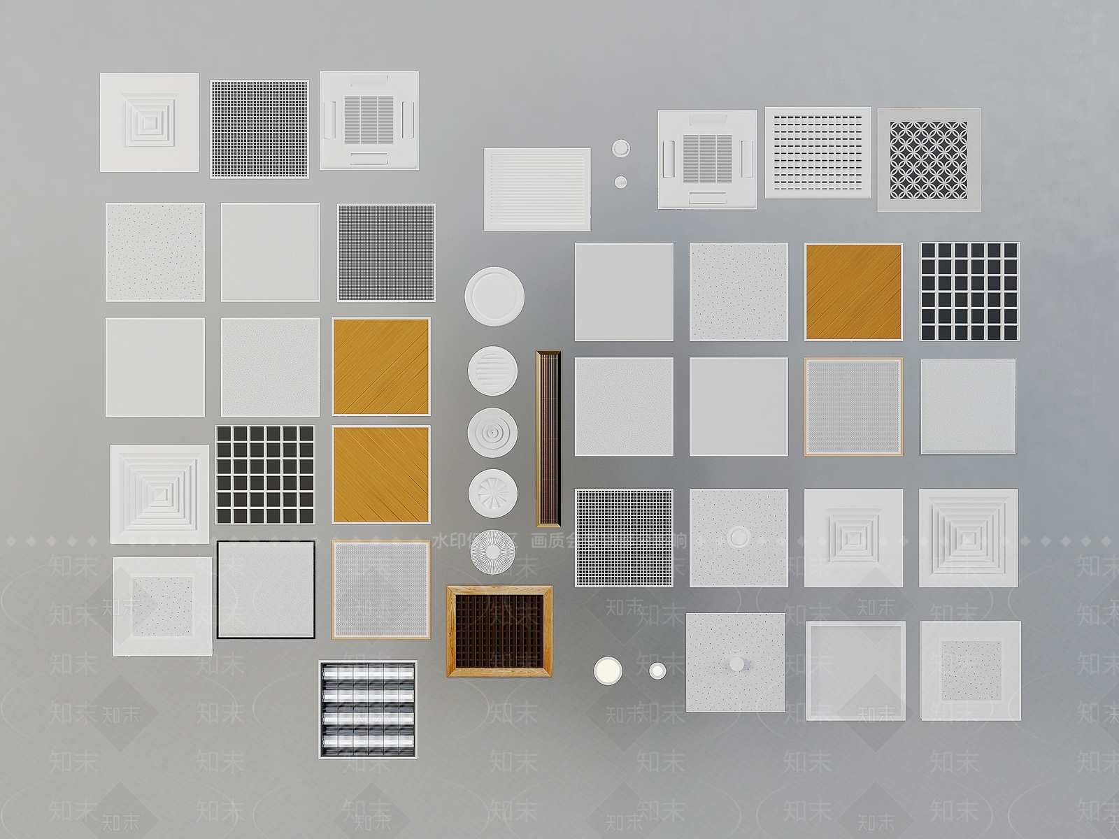 空调百叶出风口3D模型下载【ID:1144510473】