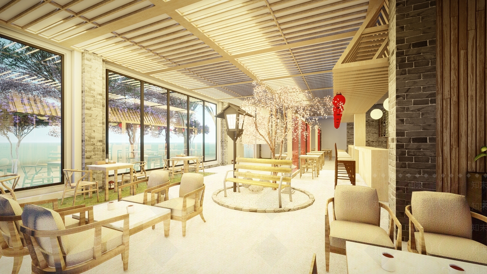 日式咖啡屋SU模型下载【ID:1144515413】