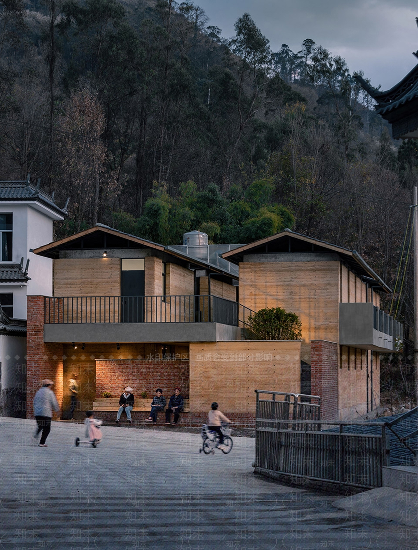 民宿建筑SU模型精品下载_SketchUp模型_知末网