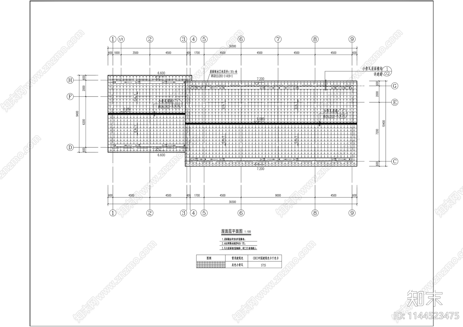 美丽乡村民宿建筑cad施工图下载【ID:1144523475】