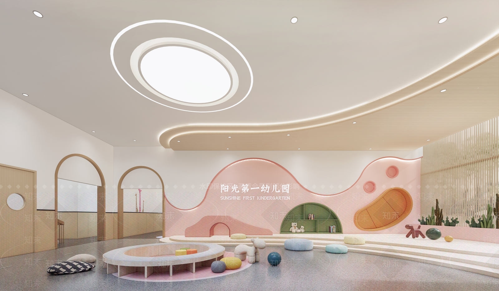 现代幼儿园内部SU模型精品下载_SketchUp模型_知末网