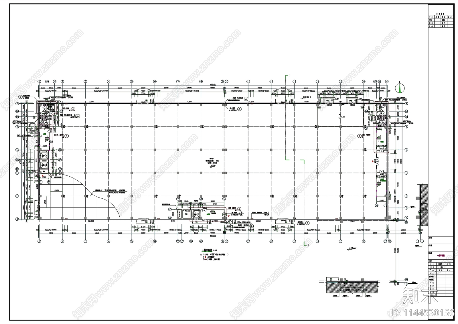 工厂建筑cad施工图下载【ID:1144530156】