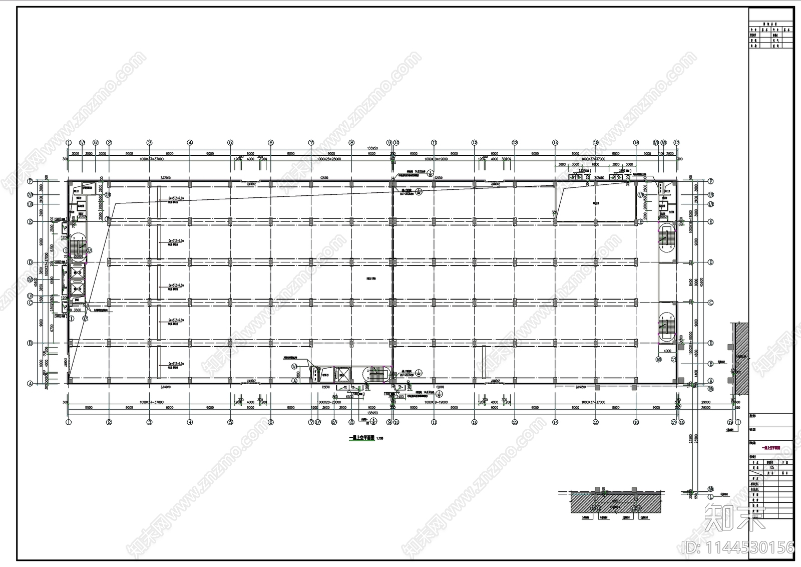 工厂建筑cad施工图下载【ID:1144530156】