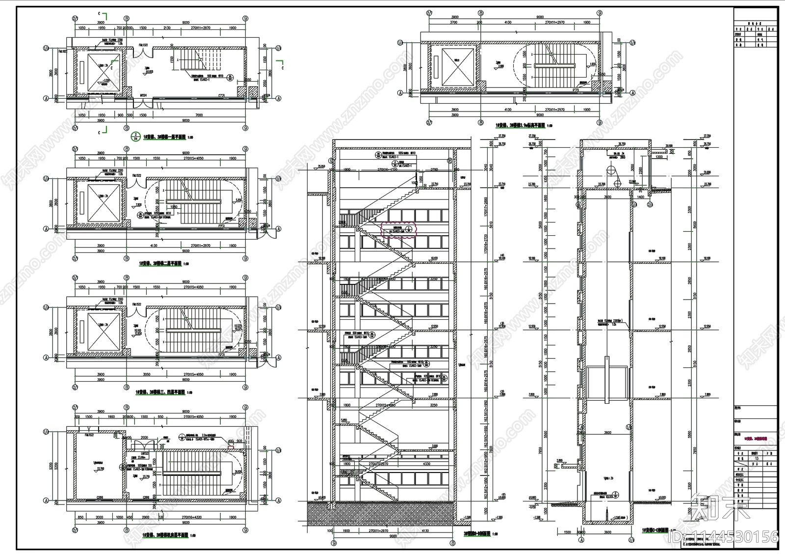 工厂建筑cad施工图下载【ID:1144530156】