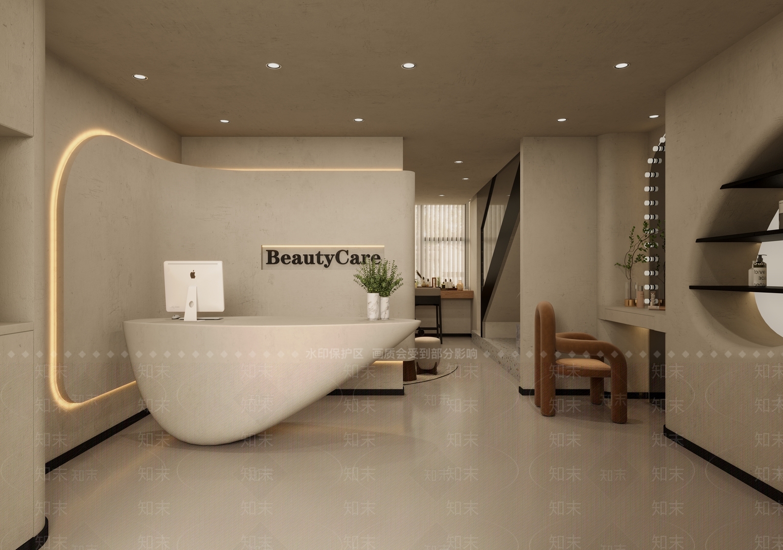 现代美容SPA店3D模型下载【ID:1144542408】