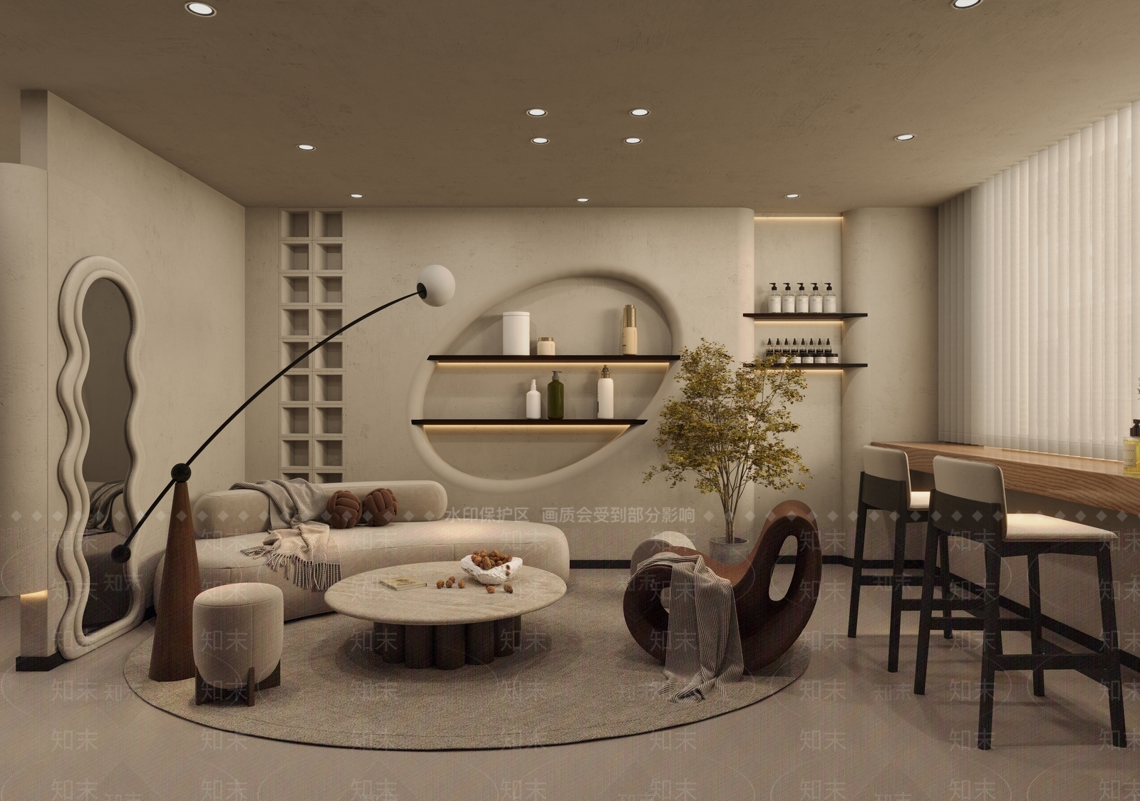 现代美容SPA店3D模型下载【ID:1144542408】