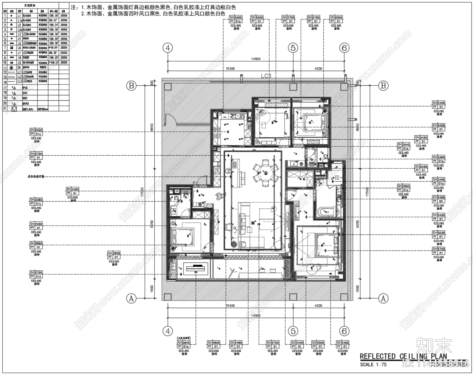 丹健国际南京伟星196平大平层室内cad施工图下载【ID:1144558516】